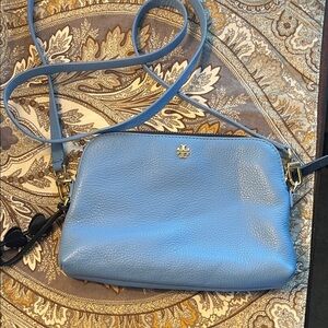 Tory Burch Blue Leather Crossbody Bag